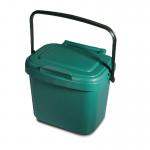 The image shows an Addis Group Ltd green kitchen caddy with bins, perfect for organizing and storing household items. The caddy has a sleek and modern design with multiple compartments for easy sorting and access. It is made by Addis and has a 518250 63993AD label.