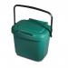 The image shows an Addis Group Ltd green kitchen caddy with bins, perfect for organizing and storing household items. The caddy has a sleek and modern design with multiple compartments for easy sorting and access. It is made by Addis and has a 518250 63993AD label.