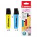BOSS ORIGINAL Highlighter Yellow (Pack 10)+ Blue (Pack 10) + POINT 88 Fineliner Zigzag Card Assorted Colours (Pack 18) - 702410+7031+88185 64007XX