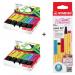 BOSS ORIGINAL Highlighter Assorted Colours (Pack 10)x 2 + POINT 88 Fineliner Zigzag Card Assorted Colours (Pack 18) - 7010-1x2+88185 64035XX