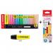 BOSS ORIGINAL Highlighter Yellow (Pack 10)+ Deskset Asst (Pack 15)+STABILO POINT 88 Fineliner Zigzag Card Asst (Pack 18) - 702410+7015-01-5+88185 64042XX