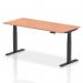 Dynamic Air 1800 x 800mm Height Adjustable Desk Beech Top Black Leg HA01188 64110DY