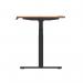 Dynamic Air 1200 x 800mm Height Adjustable Desk Walnut Top Cable Ports Black Leg HA01209 64257DY