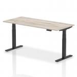 Dynamic Air 1800 x 800mm Height Adjustable Desk Grey Oak Top Black Leg HA01248 64530DY