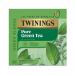 This image shows a pack of 80 loose bags of Twinings Fruit and Herbal Tea Pure Green Tea. The bags are neatly arranged in rows, showcasing a variety of colorful and flavorful options. The packaging features the brand logo and product name in bold lettering.