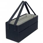 The image shows a large, compact work bag designed by ACCO Brands with a Leitz Ergo Fabric ergonomic design. The bag features a hot desking functionality and is perfect for storing and organizing items while on the go.