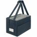 This picture features a compact hot desking work bag with a sleek fabric design, perfect for storing important documents and supplies. The bag is designed by ACCO Brands and branded with the Leitz logo, providing a professional and stylish look. It also includes storage boxes for added organization.