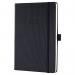 The photograph features the sleek and professional Sigel A5 Conceptum Diary for the year 2026. The diary has a black cover and a week-at-a-glance vertical layout. Its high-quality craftsmanship is evident in every detail, making it a stylish and functional choice for organizing your schedule.
