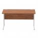 Impulse 1400 x 800mm Straight Desk Walnut Top Silver Cantilever Leg I000328 64768DY