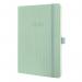 A picture of the Sigel A5 Diaries Sigel Conceptum Diary 2026 A5 Week To View in Mint Green shows a beautiful and sleek diary with a sturdy cover and high-quality paper. The week-to-view layout allows easy organization of tasks and appointments, while the mint green color adds a touch of elegance.