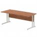 Impulse 1800 x 800mm Straight Desk Walnut Top Silver Cantilever Leg I000330 64782DY