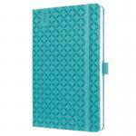 This image shows a stylish Sigel Jolie Diary in Aqua Green. The A5 size contains a week to view layout for 2026. The cover features the Sigel logo and a simple yet elegant design.