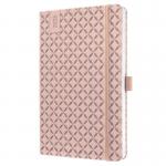 The Sigel A5 Diaries Sigel Jolie Diary features a beautiful pearl rose cover with a week to view layout. The pages are bound with a sturdy spine and the A5 size makes it perfect for on-the-go planning. This diary is both functional and stylish.
