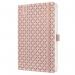 The Sigel A5 Diaries Sigel Jolie Diary features a beautiful pearl rose cover with a week to view layout. The pages are bound with a sturdy spine and the A5 size makes it perfect for on-the-go planning. This diary is both functional and stylish.