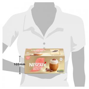 Nescafe Gold Cappuccino Unsweetened Instant Coffee Sachets Pack 50 -