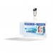 Durable reXycle 2 Card Security Pass ID Badge Holders with Clip made from 70% Recycled PP Clear (Pack 25) - 896219 65078DR