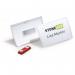 Durable CLICK FOLD Magnet Name Tag Badge Holders made from 70% Recycled PP with Inserts 54x90mm Clear (Pack 10) - 821519 65085DR