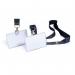 The Durable CLICK FOLD Name Tag Badge Holders are made from 70% recycled PP, with a clear design measuring 54x90mm. The pack of 10 also includes a lanyard and inserts for added convenience.