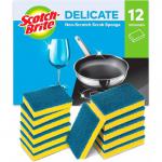 Scotch-Brite Delicate Non-Scratch Scrub Sponge Yellow And Green (Pack 12) - 7100248036 65127MM
