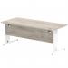 Impulse 1800 x 800mm Straight Desk Grey Oak Top White Cable Managed Leg I003113 65153DY