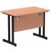 Impulse 1000 x 600mm Straight Desk Beech Top Black Cantilever Leg I004299 65202DY