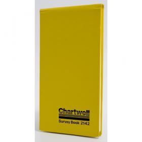 Chartwell Survey Dimension Book Weather Resistant 106x205mm Lined Numbered 1 Up Each Opening 160 Pages Yellow 2142Z 65216EX