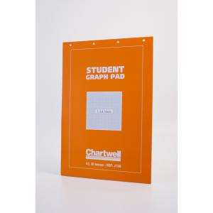 Image of Chartwell Student A3 Graph Pad 1510mm Grid 70gsm 30 Sheets WhiteBlue