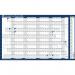 A photo of the ACCO Brands Planners Sasco 2026 Original Year Wall Planner shows a large, unmounted calendar measuring 1100mm width by 610mm height. The planner comes with a wet wipe pen and sticker pack, perfect for organizing and planning in any space.