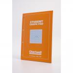 Chartwell Student A4 Graph Pad 1510mm Grid 70gsm 50 Sheets WhiteBlue Gridded Paper (Pack 10) - J14BZ 65272EX