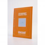 Chartwell Student A4 Graph Pad 1/5/10mm Grid 70gsm 50 Sheets White/Blue Gridded Paper (Pack 10) - J14BZ 65272EX