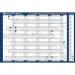 This photograph shows a year wall planner from ACCO Brands that measures 915W x 610mmH. It comes with a wet wipe pen and sticker pack, and is unmounted. Perfect for organizing your schedule and staying on top of important dates and events.