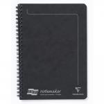 Clairefontaine Europa Notemaker A5 Wirebound Pressboard Cover Notebook Ruled 120 Pages Black (Pack 10) - 4852 65433EX