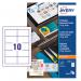 Avery Single-Sided Business Cards Pack 100 10 Sheets - C32011-10 65456AV