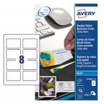 Avery Business Cards 85mm x 54mm Inkjet Prints on Both Sides 100 Cards10 sheets (Pack 100 Cards) - C32024-10.UK 65463AV