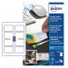 This picture shows a set of printable cards from Avery UK. The cards are for business use and measure 85mm x 54mm. They can be printed on both sides and there are 100 cards in total, spread over 10 sheets. The product code for this item is C32024-10.UK.