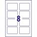 Avery Business Cards 85mm x 54mm Inkjet Prints on Both Sides 100 Cards 10 sheets - C32024-10.UK 65463AV