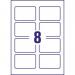 Avery Business Cards 85mm x 54mm Inkjet Prints on Both Sides 100 Cards 10 sheets - C32024-10.UK 65463AV