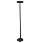 Alba LED Floor Lamp Steel H185cm Head Diameter 35cm Weighted Base Diameter 31cm Black - LEDSLIM N UK 65827AL