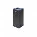 Alba Recycling Bin 50L Steel For Paper Black With Blue Oblong Hole Lid H73xW31xD31cm - PBCORBN B 65855AL