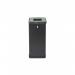 Alba Recycling Bin 50L Steel Black With Green Square Hole Lid H73xW31xD31cm - PBCORBN V 65862AL