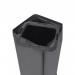 Alba Recycling Bin 50L Steel Black With Green Square Hole Lid H73xW31xD31cm - PBCORBN V 65862AL