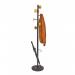 Alba Coat Stand 6 Pegs Plus 3 Mini Pegs Wood And Steel H175cm Black - PMMUSIC N 65869AL