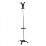 Alba Coat Stand 5 Pegs Plus 5 Mini Pegs Steel H175cm Black - PMCLEO N 65876AL