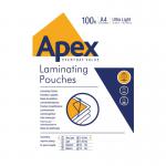 ValueX Ultra Lightweight A4 Laminating Pouches Glossy Finish (Pack 100) - 602001 66177FE