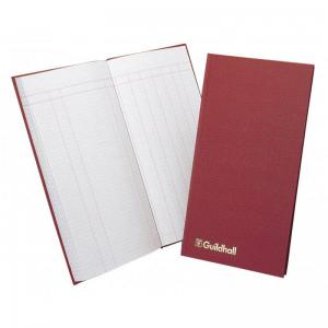 Guildhall Petty Cash Book 298x152mm 1 Debit 7 Credit 80 Pages Red