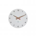 Alba Quartz Wall Clock 300mm Diameter WhiteWalnut - HORMILENA BC 66562AL