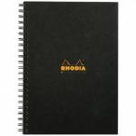Rhodia A4 Wirebound Hard Cover Notebook Recycled Ruled 160 Pages Black (Pack 3) 66714EX