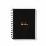 Rhodia A5 Wirebound Hard Cover Business Book A-Z Index Ruled 160 Pages Black (Pack 3) 66735EX