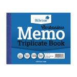 Silvine 102x127mm Triplicate Memo Book Carbonless Ruled 1-100 Taped Cloth Binding 100 Sets (Pack 5) - 707 66739SC