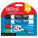 Berol Dry Wipe Whiteboard Pens Bullet Tip Black Blue Red & Green (Pack 4) - 1984863 66772NR